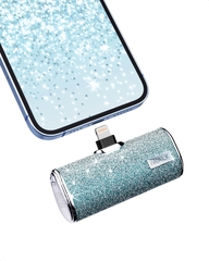 Sạc Dự Phòng Lấp Lánh iWALK – 4500mAh, 2 Cổng Lightning & USB-C, Đính Đá Sang Trọng, Nhỏ Gọn Như Thỏi Son