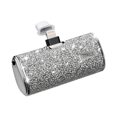 Sạc Dự Phòng Lấp Lánh iWALK – 4500mAh, 2 Cổng Lightning & USB-C, Đính Đá Sang Trọng, Nhỏ Gọn Như Thỏi Son