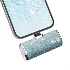 Sạc Dự Phòng Lấp Lánh iWALK – 4500mAh, 2 Cổng Lightning & USB-C, Đính Đá Sang Trọng, Nhỏ Gọn Như Thỏi Son