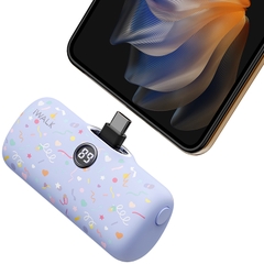 Sạc Dự Phòng Mini Hoạ Tiết iWALK 5000mAh – Lightning/ TypeC, Sạc Nhanh PD 18W, Màn Hình LED, Nhỏ Gọn