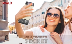 Sạc Dự Phòng Lấp Lánh iWALK – 4500mAh, 2 Cổng Lightning & USB-C, Đính Đá Sang Trọng, Nhỏ Gọn Như Thỏi Son