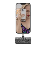 Sạc Dự Phòng Lấp Lánh iWALK – 4500mAh, 2 Cổng Lightning & USB-C, Đính Đá Sang Trọng, Nhỏ Gọn Như Thỏi Son