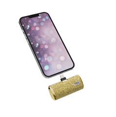 Sạc Dự Phòng Lấp Lánh iWALK – 4500mAh, 2 Cổng Lightning & USB-C, Đính Đá Sang Trọng, Nhỏ Gọn Như Thỏi Son