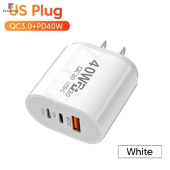 Củ Sạc Nhanh 40W – 3 Cổng PD & QC 3.0, Hỗ Trợ Sạc Nhanh Diện Thoại, Laptop – JNDVINA