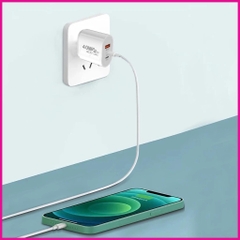 Củ Sạc Nhanh 40W – 3 Cổng PD & QC 3.0, Hỗ Trợ Sạc Nhanh Diện Thoại, Laptop – JNDVINA