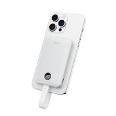 Sạc dự phòng iWALK PowerGrip Slim 5000mAh – Sạc không dây từ tính 15W – Siêu mỏng – LED hiển thị