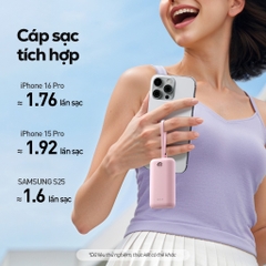 Pin sạc dự phòng iWALK PowerMini 10000mAh – Cáp USB-C tích hợp – Sạc nhanh 22.5W – Mini bỏ túi – LED hiển thị