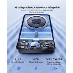 Sạc dự phòng iWALK PowerSlim 5000mAh – Sạc không dây từ tính – Siêu mỏng 0.37 inch – Sạc nhanh 18W