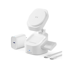 Đế sạc không dây iWALK StandMe Power 3-in-1 – Sạc iPhone Apple Watch AirPods – Gập gọn – Sạc nhanh 15W