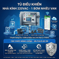 TỦ ĐIỀU KHIỂN CHUYÊN NHÀ KÍNH 220VAC - 1 BƠM NHIỀU VAN