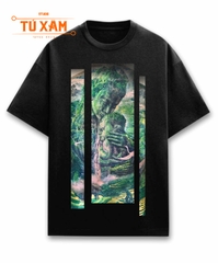 Áo thun hình xăm – Người đàn bà hóa đá – unisex form rộng tay lỡ, cotton 100% 250gsm, in DTG siêu thoáng, tattoo art cao cấp,  độc quyền Master Tú Đen