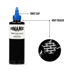 Mực Xăm Dynamic TBK Chính Hãng USA – Siêu Đen Triple Black (8oz)