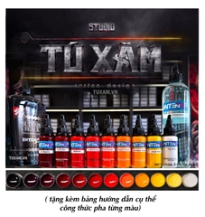 Set Màu INTENZE - Bảng Màu Đỏ Cam Vàng - Đầy Đủ