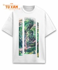 Áo thun hình xăm – Người đàn bà hóa đá – unisex form rộng tay lỡ, cotton 100% 250gsm, in DTG siêu thoáng, tattoo art cao cấp,  độc quyền Master Tú Đen