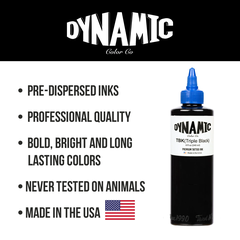 Mực Xăm Dynamic TBK Chính Hãng USA – Siêu Đen Triple Black (8oz)