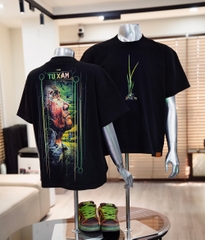 Áo thun TX01 - Mẹ – form  boxy, cotton organic 300gsm, in DTG siêu thoáng, tattoo art cao cấp,  độc quyền Master Tú Đen