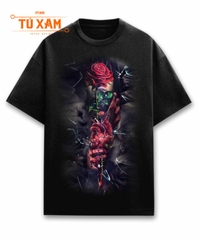 Áo thun hình xăm – Thorn in My Heart – unisex form rộng tay lỡ, cotton 100% 250gsm, in DTG siêu thoáng, tattoo art cao cấp,  độc quyền Master Tú Đen