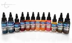 Set 12 màu mực xăm Intenze 1oz – Bộ màu chân dung tả thực chuyên nghiệp, blend mượt, chuyển sắc tự nhiên cho tattoo portrait