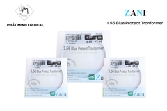 Tròng kính Zani đổi màu khói 1.56 Blue Protect Transform