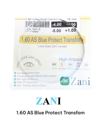Tròng kính Zani đổi màu khói 1.60 Blue Protect Transform