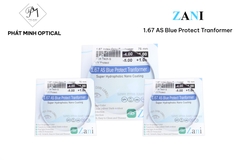 Tròng kính Zani đổi màu khói 1.67 Blue Protect Transform