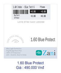 Tròng kính Zani 1.60 Blue Protect