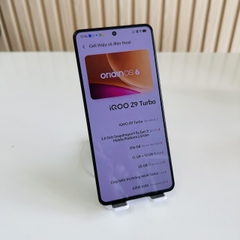 iQOO Z9 TURBO 12/256GB Pin 98% Đẹp 98% Màu Đen - Màn Lưu Ảnh Nhẹ - Kèm Sạc 30W