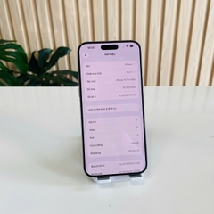 Iphone 15 Pro Max VN 256GB Trắng Đẹp 98% Pin 77% Kèm Sạc 30W