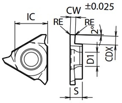 Mảnh dao tiện rãnh Kyocera GBA32