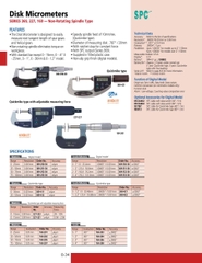 Panme đo đĩa Mitutoyo SERIES 369 / 227 / 169 (369-250-30,169-201)