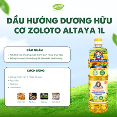 Dầu hướng dương hữu cơ Zoloto Altaya 1L