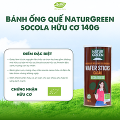 Bánh ống quế Naturgreen socola hữu cơ 140g