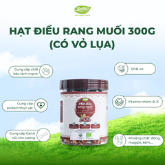 Hạt điều rang muối hữu cơ - Có vỏ lụa 300gr