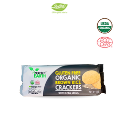 Perfect Earth Bánh gạo hữu cơ vị gạo lứt hạt chia 100g