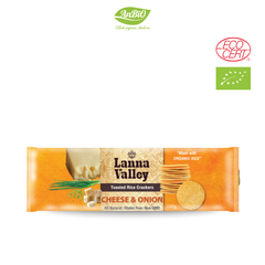 Lanna Valley Bánh gạo hữu cơ vị hành phô mai 100g