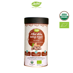 Hạt điều rang muối hữu cơ vỏ lụa Anbio - 200g (Hộp tròn)