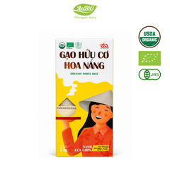 Gạo hữu cơ Hoa nắng Vàng Lúa chín 2kg