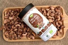 Hạt điều rang muối hữu cơ vỏ lụa Anbio - 200g (Hộp tròn)