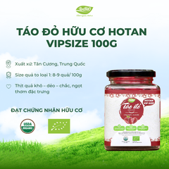 Táo đỏ Hotan hữu cơ 100g (Lọ thủy tinh) (lọ)