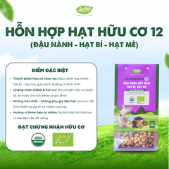 Hỗn hợp hạt hữu cơ số 12 ( Đậu nành - Hạt bí - Hạt mè HC)