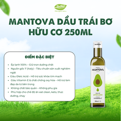 Mantova Dầu trái bơ hữu cơ 250ml