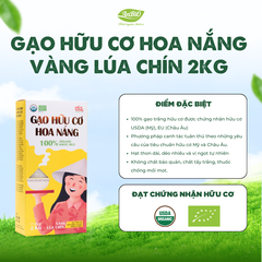 Gạo hữu cơ Hoa nắng Vàng Lúa chín 2kg