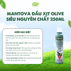 Mantova Dầu xịt Olive siêu nguyên chất 250ml