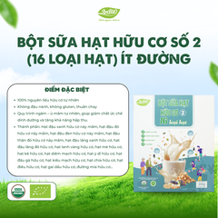 Bột sữa hạt hữu cơ số 2 ít đường (16 loại hạt)