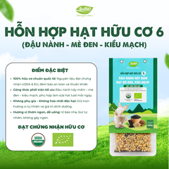 Hỗn hợp hạt hữu cơ số 6 ( Đậu nành - Mè đen - Kiều mạch)