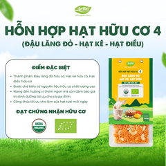 Hỗn hợp hạt hữu cơ số 4 ( Hạt điều - Lăng đỏ - Hạt kê)