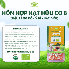 Hỗn hợp hạt hữu cơ số 8 ( Lăng đỏ - Hạt điều - Ý dĩ)
