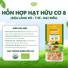 Hỗn hợp hạt hữu cơ số 8 ( Lăng đỏ - Hạt điều - Ý dĩ)