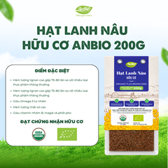 Hạt lanh nâu hữu cơ 200g (Gói)