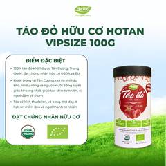 Táo đỏ hữu cơ Hotan Anbio - 100g (Hộp tròn)
